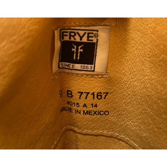 Frye Melissa Boots 9B Brown Leather Riding Distressed Made in Mexico Pull-On - Picture 5 of 8